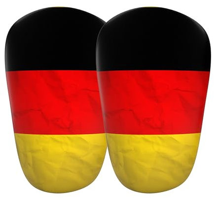 JDP Mini Schienbeinschoner, extra kleine Schienbeinschoner Fußball Herren, Anti-Rutsch Mini Schienbeinschoner Kinder Fussball, Fußball Schienbeinschoner klein 12x8 cm, Deutschland-Edition