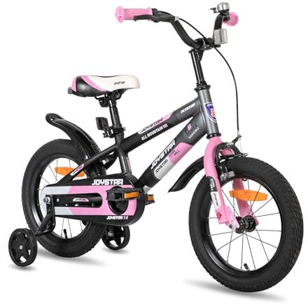 JOYSTAR Berry 12 Zoll Kinderfahrrad für 2-4 jährige Jungen & Mädchen, 12 Zoll Jungenfahrrad mit Stabilisatoren, rosa