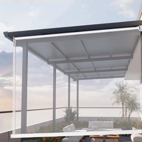 Clear Roller Shade,Pvc Material Door Blinds,Waterproof and Anti-Fouling Transparent Roller Blinds,Rainproof Curtain for Outdoor Patio,Pergola,Gazebo,with Metal Accessories (W60xH150cm/W24xH59)