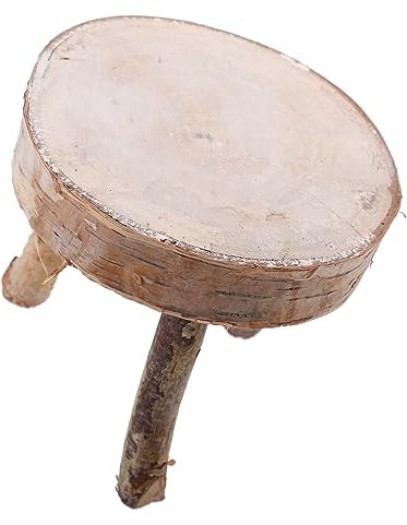 Tofficu 1 Pièce De Tranches De Bois Naturel Mini Chandelier En Bois Ornement Décoratif Sur Pied Support Artisanal Style Aléatoire