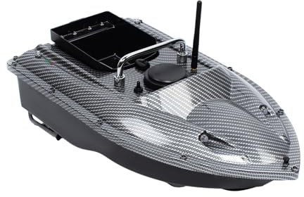 CUMELLIIR 500m Köderboot Angeln Ferngesteuertes Futterboot, 1,5KG Beladung Fischköder Boot, Bait Boat mit LED-Navigator-Licht, Einhändig Steuerbar Lange Standby-Zeit