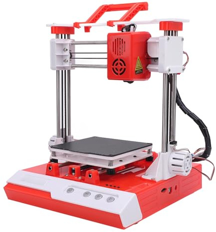 Mi NI 3D Drucker - PLA/TPU Filament | 100x100x100mm Druckgröße | 0,4Mm Düse | Vollständig Open Source | Unterstützen STL Formates | 3D Druckmaschine für Kinder und Anfänger (orange weiß)