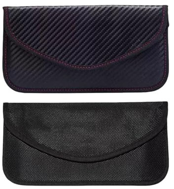 2 Stück Tasche mit Signalblockierungsfunktion, RFID Strahlenschutz No-Signal Anti Tracking Signal Blocking Bag Hülle für Handy Autoschlüssel Schlüsselanhänger Daten und Persönlichkeitsschutz