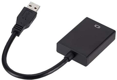 FUNNETOYU USB Adapterkabel Für Pc Laptop Projektor Schwarz Unterstützt Bildschirme Treiberinstallation Audio Und Videoausgabe Einfach Zu Bedienen