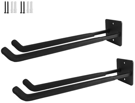 Storystore Garagenhaken, 2 Stück Länge 31.5cm Reifen Wandhalterung für felgen, Schwerer Reifen Halterung Wand für Autoreifen, Fahrräder, Leiter, Gartengeräte, Platzsparend Belastung: 80 kg
