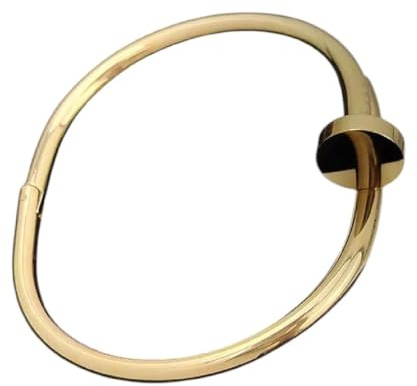 LCHJX Neue 2025 Männer Frauen Einfache Stainstahl Nagel Nagel Öffnung Manschette Armbänder Trendy Schraube Armreif Frauen ol Temperament Schmuck Geschenk mit für Sie Accessoires Trendy Creative Gift