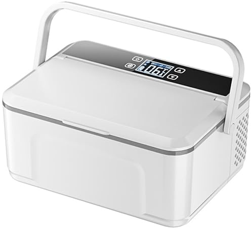 Nevera de insulina – Refrigerador de medicina de doble capa de alta capacidad con asa, mantiene 2-8 °C para viajes y uso en coche, batería de 13600 mAh