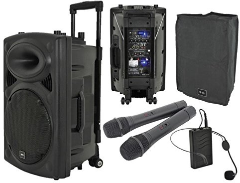 QTX QR15PA Portable PA System Battery USB Sound Package inc Cover & Beltpack