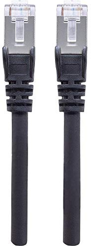 Intellinet Network Patch Cable, Cat7 Cable/Cat6A Plugs, 0.5m, Black, Copper, S/FTP, LSOH / LSZH, PVC, RJ45, Gold Plated Contacts, Snagless, Booted, Polybag