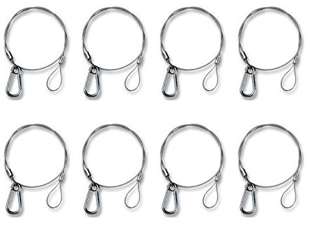Rhino Clamps 8 x 20KG 750mm Silver Metal Safety Bond Wire Cable Chain Stage Lighting DJ Disco