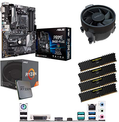 Components4All AMD Ryzen 5 2600X 3.6GHz (Turbo 4.2GHz) Six Core Twelve Thread CPU, ASUS PRIME B450-Plus Motherboard & 32GB 3200MHz Corsair DDR4 RAM Pre-Built Bundle