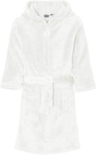 Playshoes Unisex Kinder Fleece-Bademantel Morgenmantel, natur, 134/140