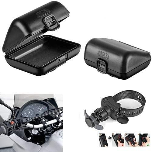 PORTA TELEPASS PORTATELEPASS 18> TELEPASS EUROPEO PORTAOGGETTI IMPERMEABILE CUSTODIA RIGIDA COMPATIBILE CON DUCATI MULTISTRADA 1200 S TOURING MOTO SCOOTER LAMPA MANUBRIO APPARATO AUTOSTRADALE