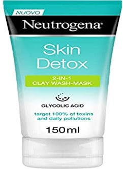 Neutrogena Gesichtspeeling, Skin Detox, Reinigungsmaske Ton, 150 ml