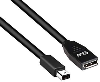 Club 3D Mini DisplayPortTM to DisplayPortTM 1.4 Extension Cable 8K60Hz DSC1.2 HBR3 HDR M/B. 1 Metre 32AWG