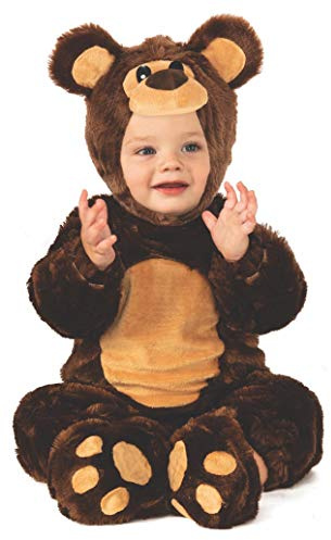 Rubies Teddy Teddy Kostüm für Jungen und Mädchen, Babygröße 1-2 Jahre, Affe braun mit Mütze, Original Rubies für Halloween, Weihnachten, Karneval und Geburtstag