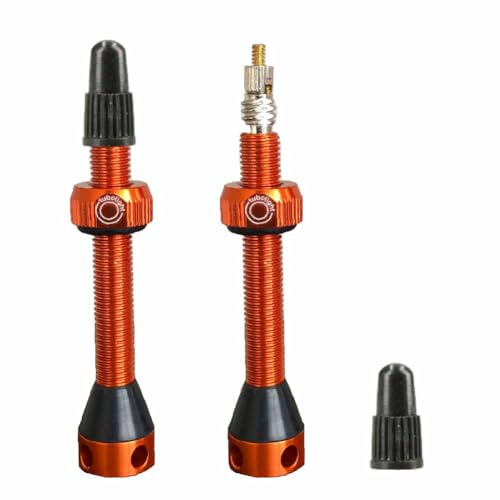 Tubolight SVVRNG, 1 Paar farbige Ventile für Erwachsene, Unisex, Orange, 50 mm