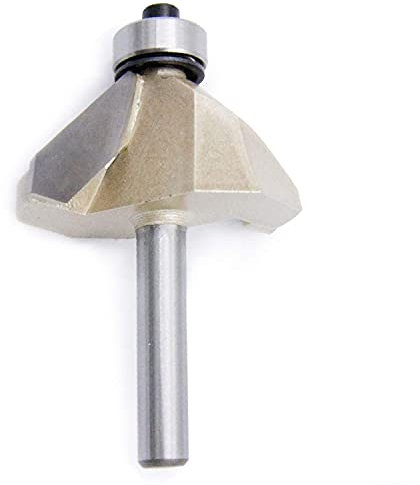 XMHF 1/4-inch Shank Chamfer Router Bits with 45 Degree 3/4-inch Cutting Length Tungsten Carbide Tipped