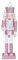 VALICLUD Nussknacker Zahlen Holz Puppen Decor Nussknacker Weihnachten Dekorationen für Home Soldat Figur Puppe Figur Desktop Weihnachten Nussknacker Rosa