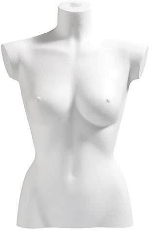 Deco Woerner Schaufensterpuppe Mannequin Schaufensterfigur Damen-Büste Styropor 63cm weiß