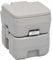 vidaXL Portable Grey Camping Toilet | 20+10 L Capacity | High-Density Polyethylene Material | 50+ Flushes | Leakage and Odour Protection