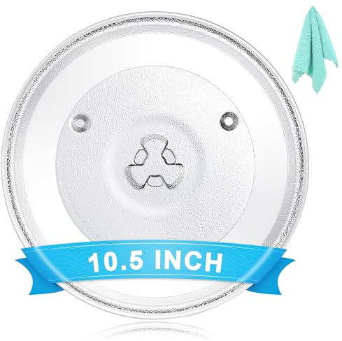 26,7 cm Mikrowellenteller, Ersatz 26,7 cm, universeller Mikrowellen-Drehteller, kompatibel mit GE/Panasonic/Magic Chef/Emerson/Hamilton Beach/Haier/Oster/COSTWAY/Black & Decker/RoVSUN/Sunbeam usw.