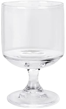 TINAYAUE 220ml Round Mouth Clear Glass Dessert Cup Footed Glass Ice Cream Cup Prawn Cocktail Glasses Red Wine Goblet Milkshake Pudding Dessert Cups for Party Wedding Birthday