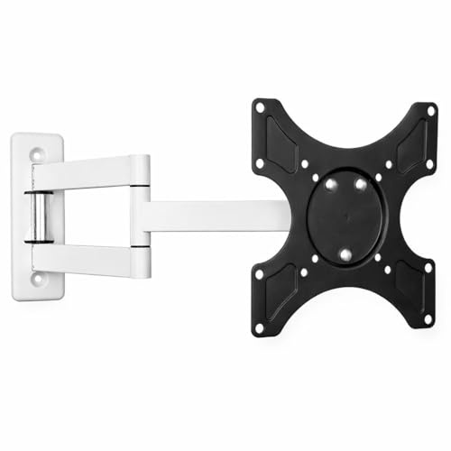Techly 365269 Supporto a Muro per TV LED LCD 19-37'' Inclinabile 3 Snodi Bicolor Bianco Nero Bianco/Nero
