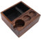 4-in-1-Holz-Espresso-Klopfbox, 58-Mm-Kaffeeverteiler-Klopfbox mit Herausnehmbarem, Eingebettetem Edelstahl-Kaffeesatzkasten und FußPolster, Espresso-Tamper, SiebträGerstäNder