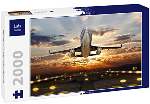 Lais Puzzle Flugzeug im Sonnenuntergang 2000 Teile