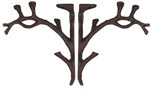 2 Stück Regalträger Retro Regalhalterungen Dekorative Regalwinkel aus Metall Schwerlast Wandregale Gusseisen Unterstützung, Schwarz/Grün/Bronze (Bronze)