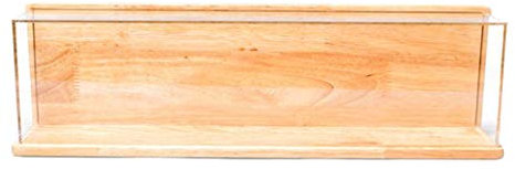 MagiDeal Vitrine Acrylique Transparente avec Base Arrière en Bois 40x 5.5 X10cm