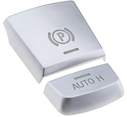 Be In Your Mind Feststellbremsschalter Aufkleber P-Tastenabdeckung ABS-Chrom Kompatibel mit B-M-W F10 5 Serie F07 5GT F12 6 Serie F01 7 Serie F25 X3 F26 X4 F15 X5 F16 X6