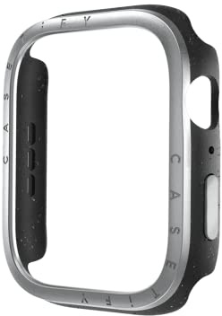 CASETiFY Impact Uhrengehäuse [gebürstete Aluminium-Lünette] kompatibel mit Apple Watch Serie 7-9 - 41 mm - Silber