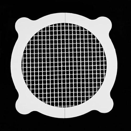 20PCS Rejilla Desague Ducha Coladores de Desagüe Desechable Pegatinas,Atrapa Pelos Ducha Protector de Drenaje para Evitar Que los Desagües Obstruidos,Filtro de Fregadero-White Four-Ear Round||10x10CM