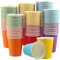 ZOENHOU 60 Pcs Multicolour Paper Party Cups, 250ml Coloured Paper Drinking Cups for DIY Projects, Parties, Weddings and Events, 6 Colours