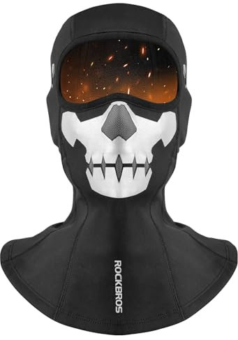 ROCKBROS Sturmhauben Motorrad Fahrrad Balaclava Skull Maske Winter Skimaske Warm Winddicht Ghost Maske Motorradfahren,Snowboarden Herren Damen für Radfahren Outdoor Sports