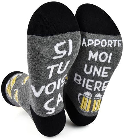 Chaussettes Fantaisie Cadeau Saint Valentin Noel pour Homme Femme Original Anniversaire Chaussettes Rigolotes Drole Humour Homme Chaussette Cadeau