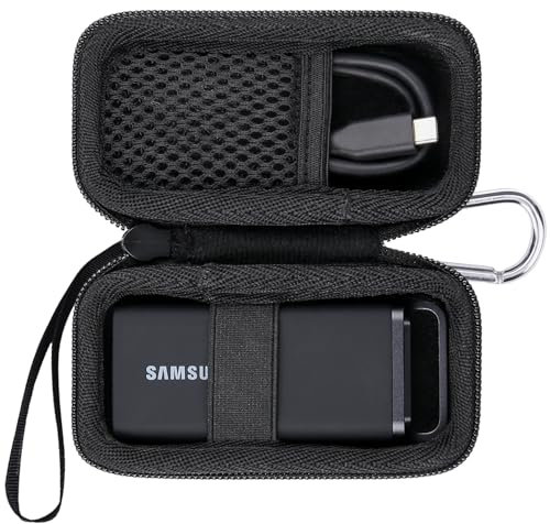 co2CREA Hard Storage Carrying Case for Samsung T5 EVO Portable SSD 2TB 4TB 8TB External Solid State Drive Hard EVA Shockproof Protective Travel Bag