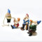 Summerdate 4Stück Gnom Skulpturen im Innen- und Außenbereich Miniatur Blumentopf Figuren Statue Skulpturen für Garten Ornament Yard Zwerg Büro Geschenk (4PCS)