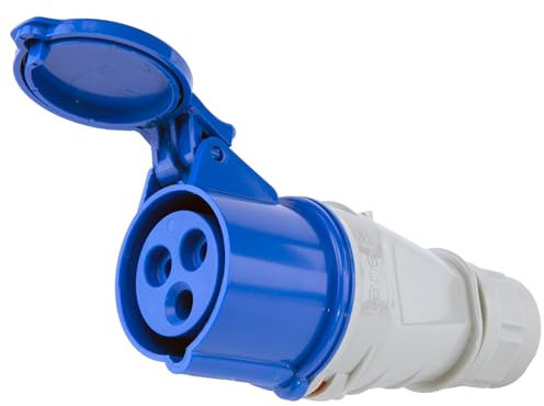 KEL Prise CEE de camping - 250 V/16 A - Avec raccords IP44 - Pour l'extérieur - Pour caravanes et camping-cars et yachts