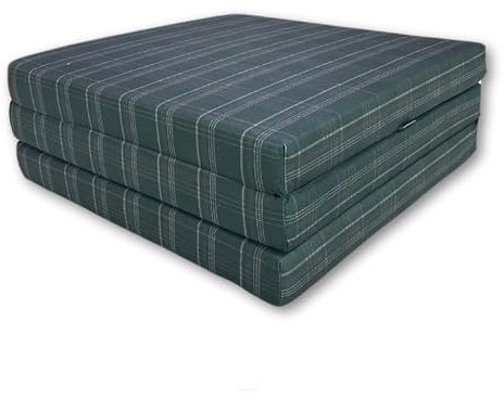 FORTISLINE Klappmatratze 180x65x7 cm - 3-teilige Faltmatratze H2, Gästematratze und Reisematratze mit waschbarem Bezug, Oeko-TEX, hergestellt in der EU, für Gäste und Camping