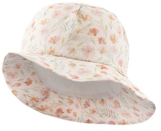Sterntaler Mädchen Kinderhut Aus Baumwolle Bedruckt Mit Blümchen Sonnenhut, Ecru, 53 EU