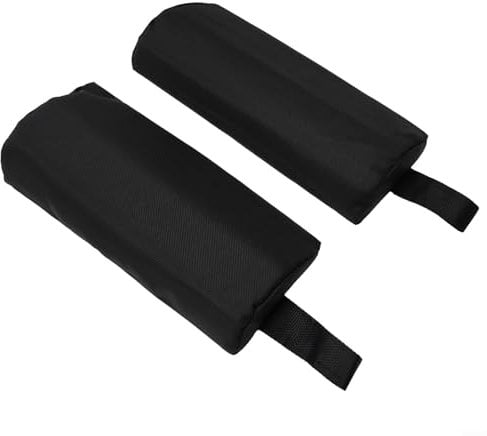 Drhomeam Lot de 2 coussins d'appui-tête pour chaise longue inclinable, noir avec bande élastique pour terrasse, plage, piscine, jardin inclinable