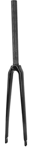 HELEVIA Forcella Anteriore per Bici da Strada 700C in Fibra di Carbonio C Freno a Tubo Dritto Forcella Ammortizzata Anteriore a Sgancio Rapido (Lucido)