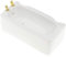 pistro Ensemble de salle de bain pour poupée 1/12 - Baignoire carrée blanche - Mini baignoire pour maison de poupée - Jouets miniatures pour décoration d'intérieur
