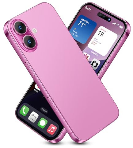 Affichage de faux jouets téléphone portable modèle métallique non fonctionnel réplique 1:1 téléphone pour téléphone 16 faux jouets téléphone portable, écran couleur rose 16
