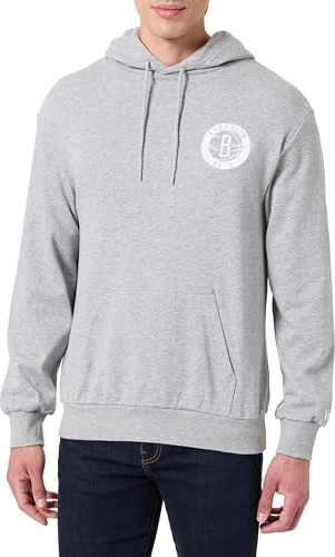 BROOKLYN NETS Unisex Hooded - Ls_Brooklyn Kapuzenpullover, Grey Med, L EU