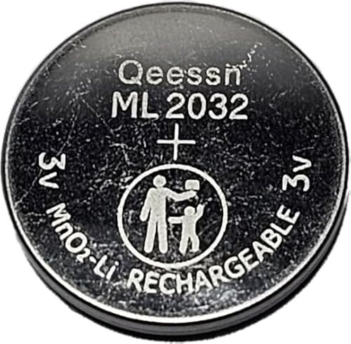 Qeessn ML2032 Lithium-Mangandioxid Knopfzellenakku, wiederaufladbare Knopfzellenbatterie für Tastaturen etc. oder als Ersatzbatterie; von derKosie®
