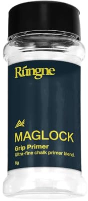 RUNGNE Maglock Ultrafeine Kletterkreide, Premium Grip Enhancer, Premium Sportkreide für Klettern, Bouldern, Gym und Gewichtheben – Hochleistungs-Pulver für überragende Griffformel, 8g
